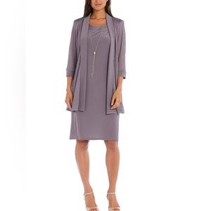 R&M Richards Grey Cocktail Dress